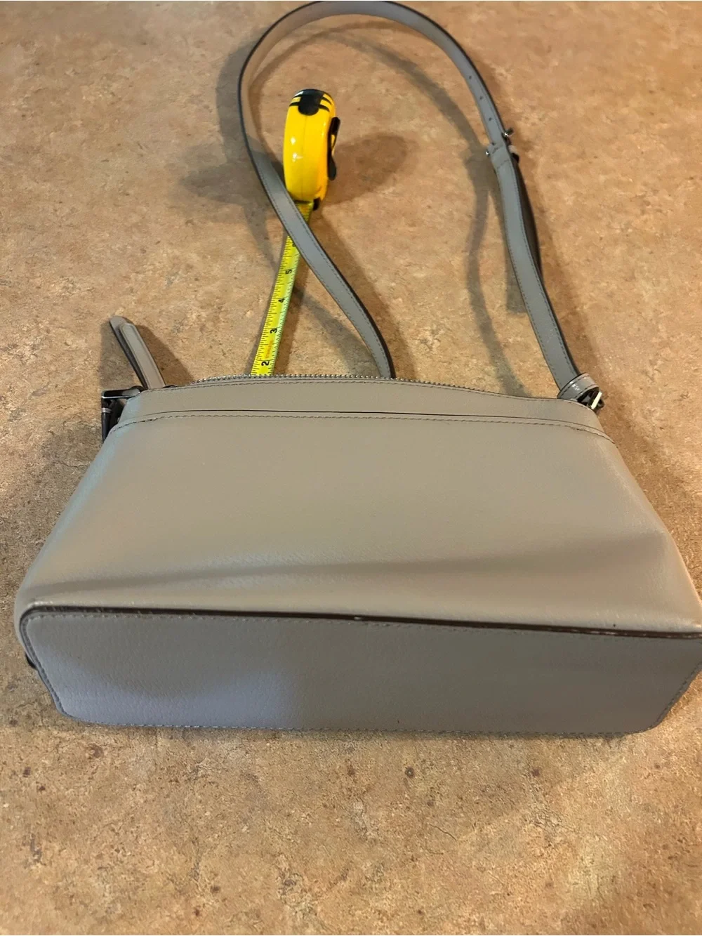 kate spade Light Gray Pebbled Leather Crossbody
